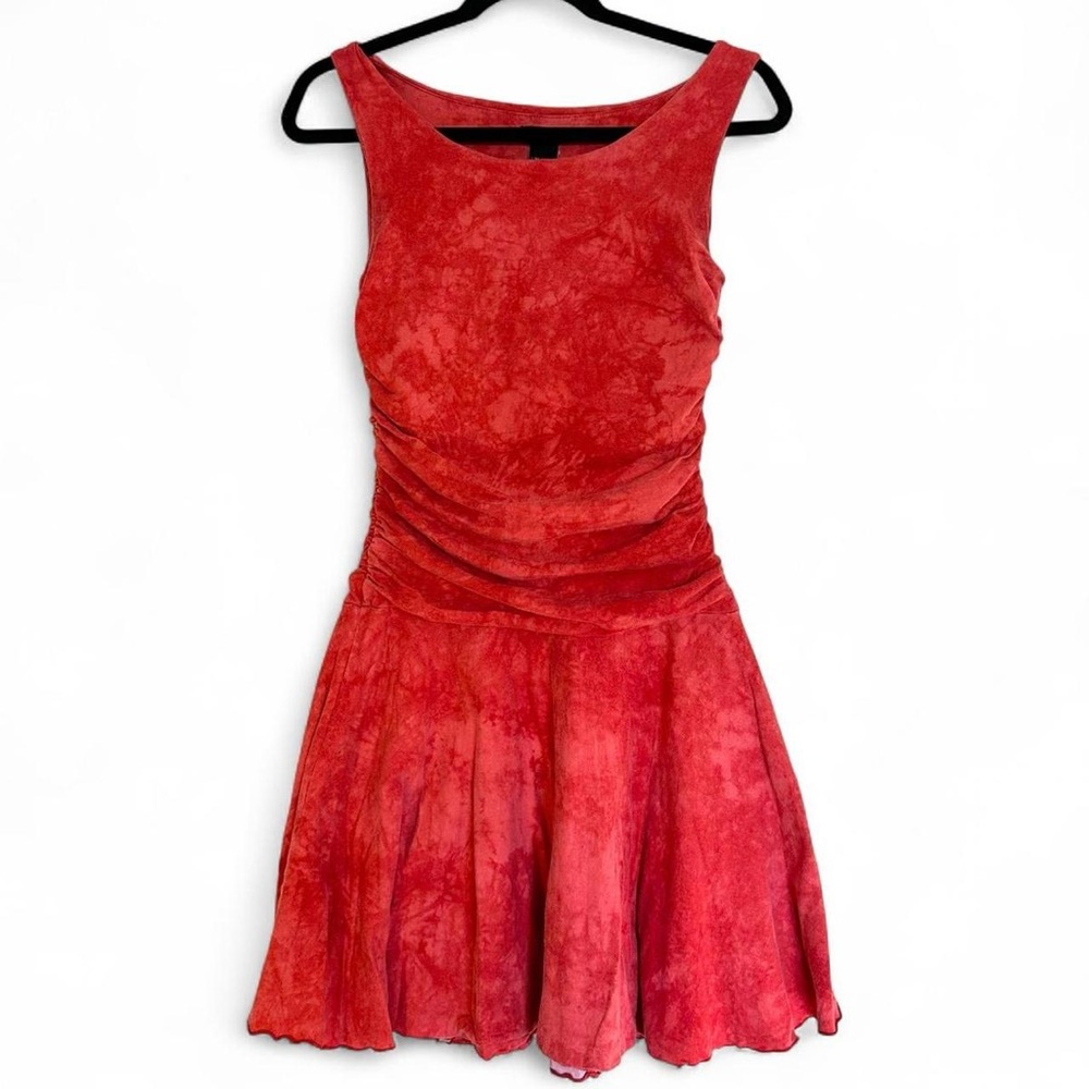 Moda International Red Ruched Dress